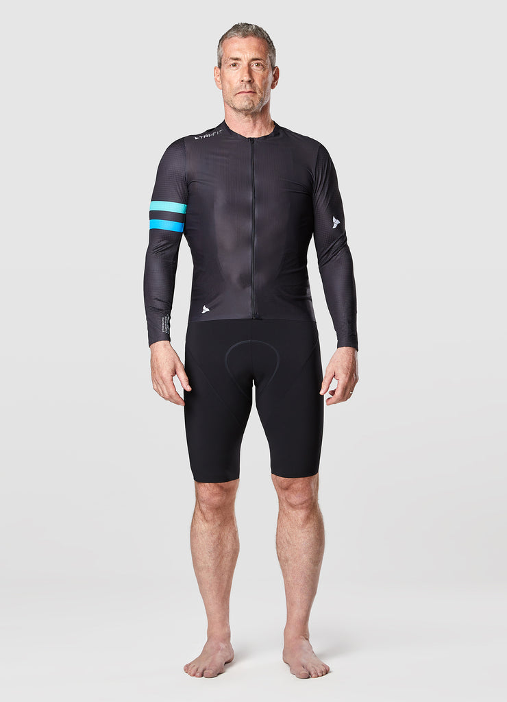 TRI-FIT SYKL PRO BLACK EDITION Long Sleeve Men's Cycling Jersey, available now