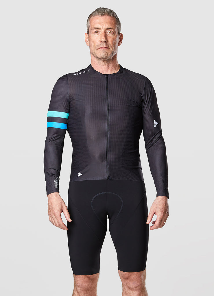 TRI-FIT SYKL PRO BLACK EDITION Long Sleeve Men's Cycling Jersey, available now