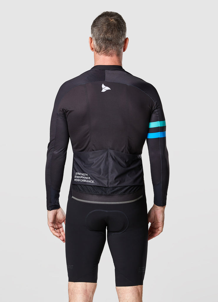 TRI-FIT SYKL PRO BLACK EDITION Long Sleeve Men's Cycling Jersey, available now