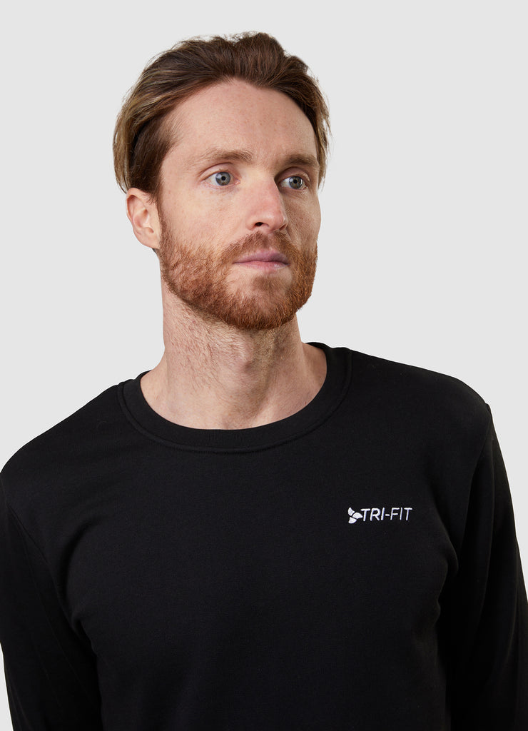 Man wearing TRI-FIT Casualwear black sweatshirt