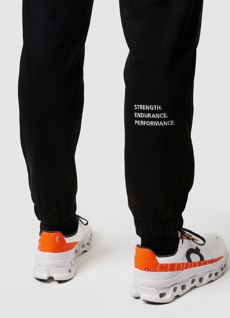 Man wearing TRI-FIT Casualwear black joggers