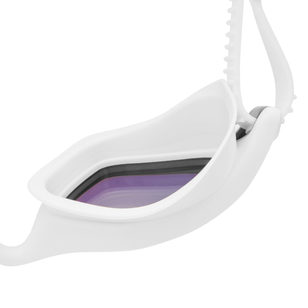 TRI-FIT RAPID-X Swim Goggles in white with gold lens. 220 Triathlon Cutting Edge & Highly Rated Award